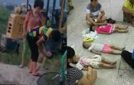 ШОКИРУЮЩИЙ КОНТЕНТ ! Момент гибели троих малолетних детей, утонувших в пруду, попал на видеокамеру в Китае. 0