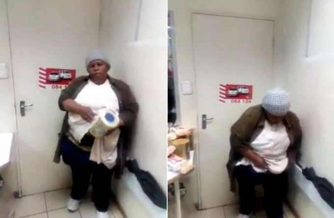 Африканка поразила вместимостью своего гардероба и попыталась вынести из магазина 6 банок молочной смеси и 6 пакетов сыра (Видео)