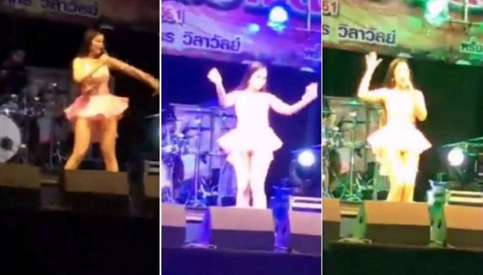 Показалось? Тайская певица продемонстрировала очень странный «гардероб» (Видео)