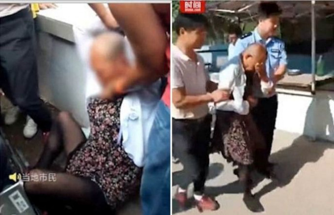 В женском туалете в Китае задержали с поличным ряженого старичка (Видео)