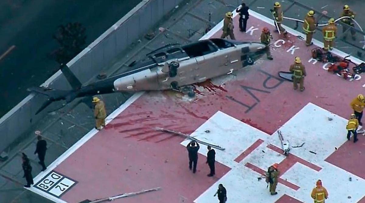 Вертолёт с донорским сердцем на борту совершил аварийную посадку на крыше госпиталя - видео