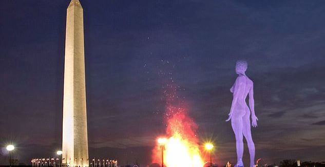 Власти Вашингтона запретили установку 14-ти метровой статуи обнажённой женщины в столице США. (Видео)