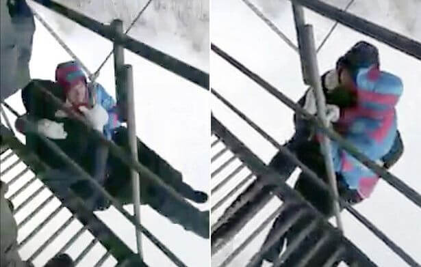 Два экстремала получили травмы во время прыжка с моста. (Видео)