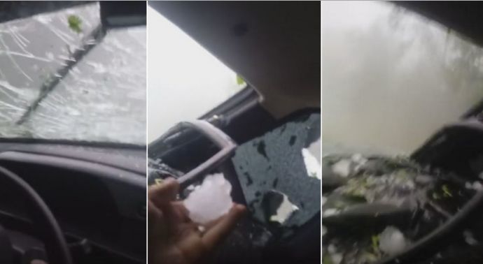 Автовладелец, угодивший под град, разбивший его машину - не смог сдержать эмоций (Видео) Автовладелец, угодивший под град, разбивший его машину - не смог сдержать эмоций (Видео)