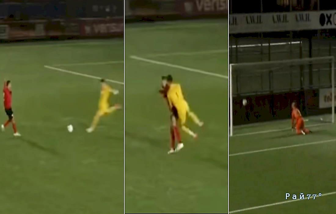 Вратарь сорвал атаку и забил курьёзный гол в ворота соперника: видео