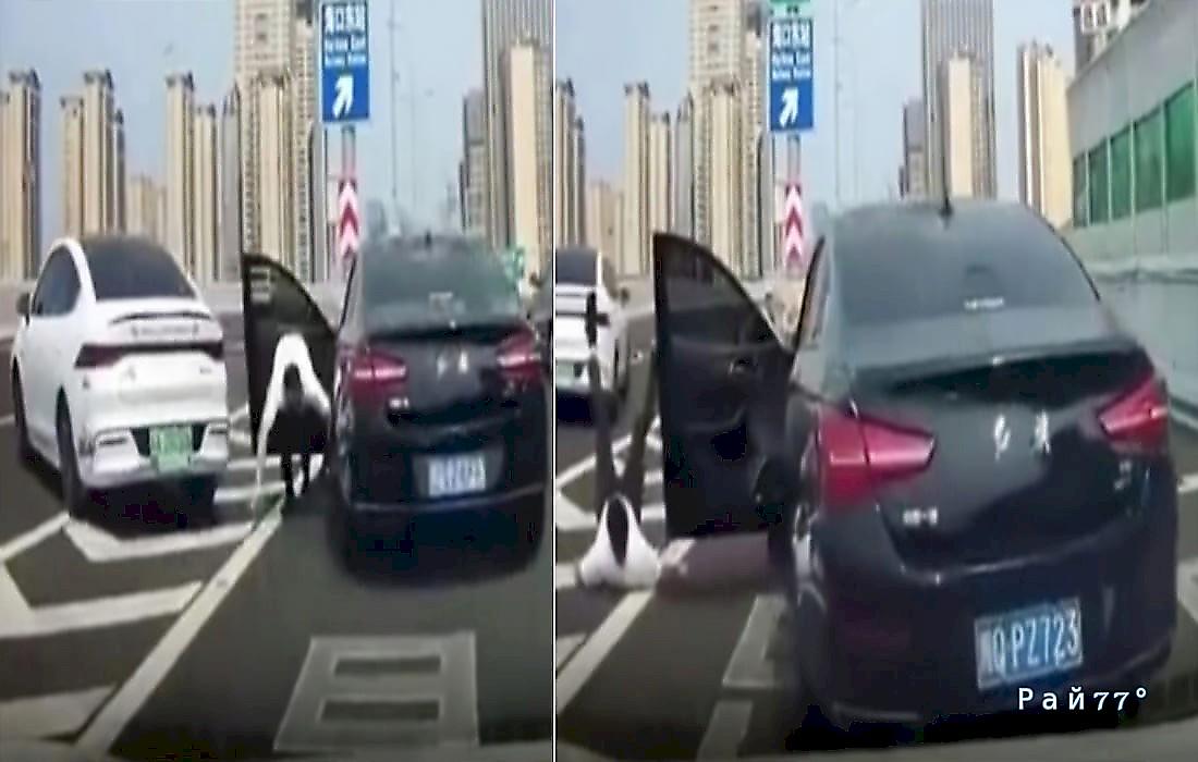 Двойная неудача автовладельца была запечатлена в Китае