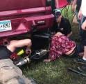 Молодая американка во время неудачного опыта, застряла головой в выхлопной трубе грузовика (Видео) 0