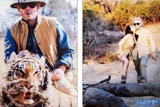 Аргентинский миллионер с женой позирует на фоне убитых, редких животных