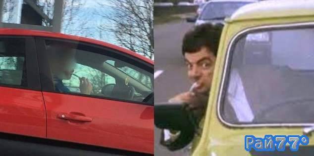 Британец почистил зубы во время управления свои автомобилем