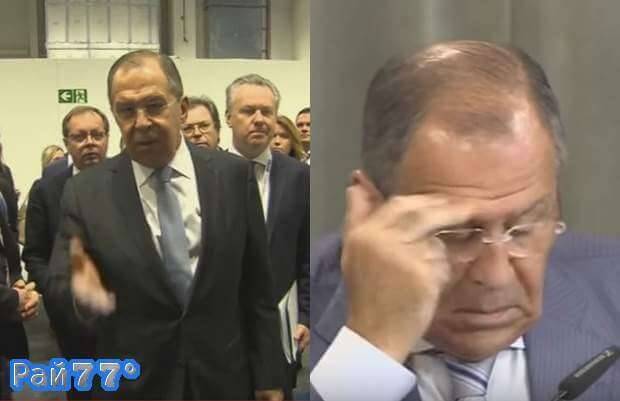 «Дебилы, бл.. !» Обращение министра иностранных дел РФ к украинским корреспондентам. (Видео)