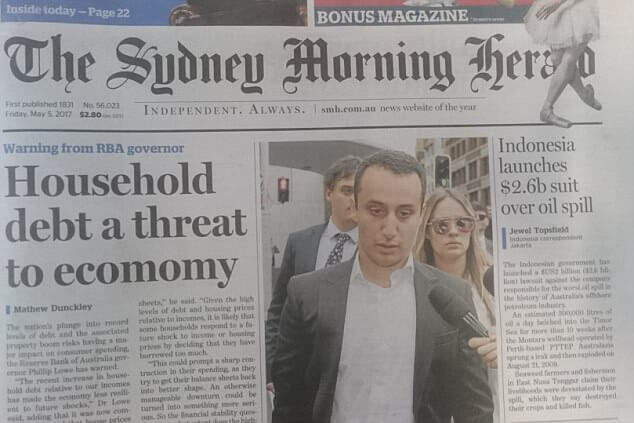 <p>Австралийский таблоид Sydney Morning Herald «порадовал» своих читателей, выпустив свежий номер газеты с ошибкой.</p>