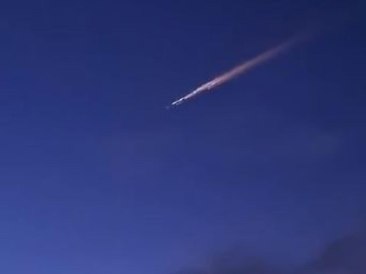 Красочный полёт метеорита запечатлел испанский автолюбитель