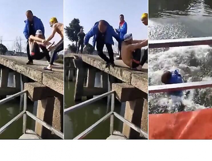 Китаец пожалел, что помог пловцу спрыгнуть с моста