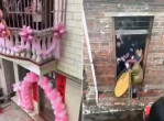 Свадебный ритуал превратился в настоящий штурм неприступной крепости в Китае (Видео)