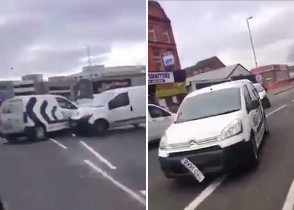 Британский автомобилист, получив штраф за парковку, несколько раз протаранил машину стюарда