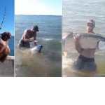 Рыбак устроил погоню за уловом по набережной во Флориде ▶