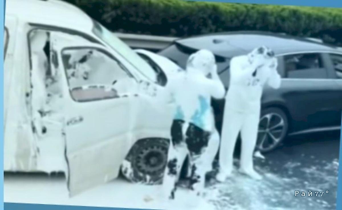 Водитель и пассажир пожалели, что перевозили краску в фургоне ▶️