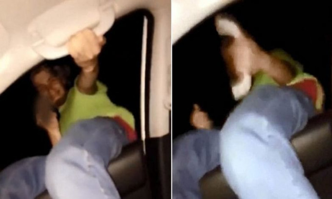 Американец ради красивого селфи, вывалился из окна несущегося автомобиля (Видео)