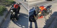 Мотоциклист чудом выжил, оказавшись под колёсами грузовика (Видео) 2
