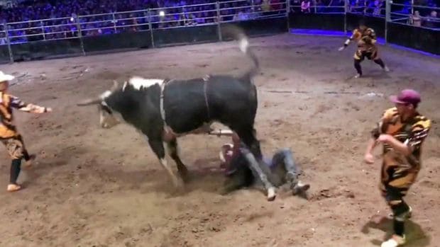 Во время чемпионата по родео в городе Рокгемптоне (штат Квинсленд, Австралия) 24-летний наездник, упав с быка получил тяжёлое ранение и был госпитализирован.