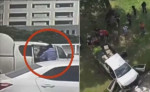 Водитель не удержал свой пикап, который упал с 6-го этажа парковки в Тайланде (Видео)