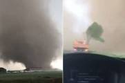 Водитель снял мощный торнадо, пронёсшийся над Германией (Видео)