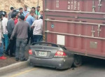 Водитель чудом уцелел, когда контейнер расплющил его автомобиль в Гондурасе 2