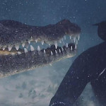 Смелый фридайвер сделал фотосессию с морскими крокодилами (Видео)