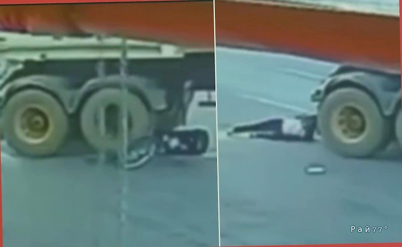 Юный велосипедист пережил наезд грузовика и попал на видео в Бразилии Юный велосипедист пережил наезд грузовика и попал на видео в Бразилии