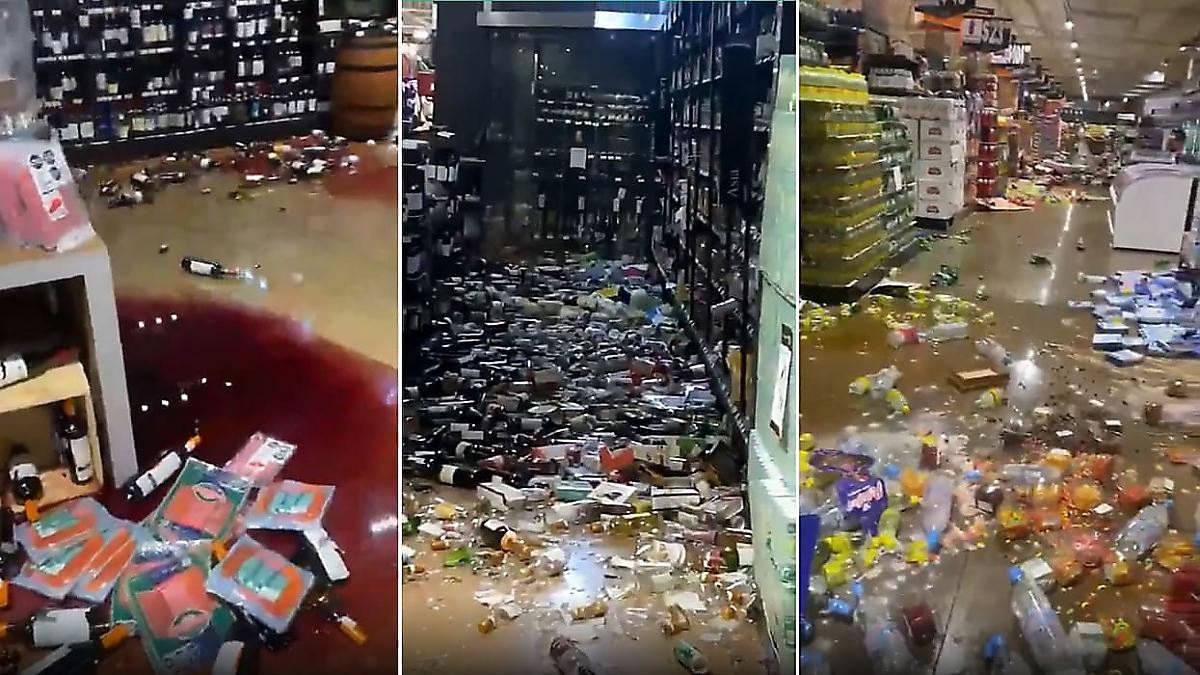 Апокалиптическую картину снял посетитель супермаркета после землетрясения в Мексике