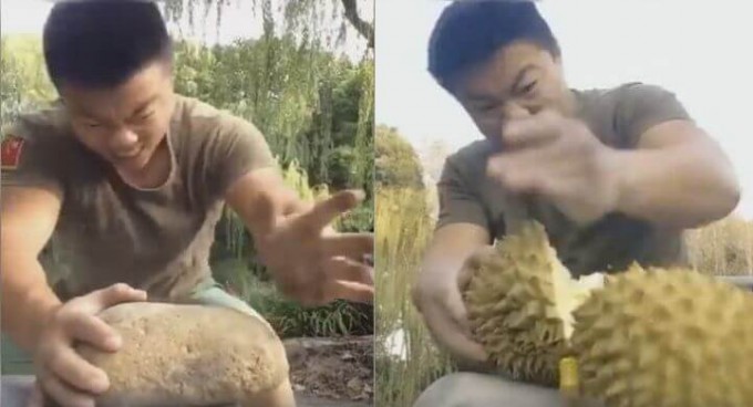Китайский каратист показал мастер-класс по разбиванию булыжников голыми руками (Видео)