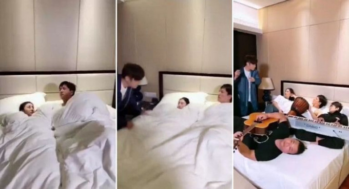 Необычная репетиция: китаец застал с поличным свою жену в постели с оркестром (Видео)
