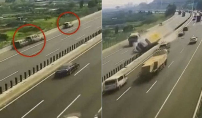 Три автомобилиста, устроившие погоню на встречной полосе, стали виновниками крупного ДТП в Китае (Видео)