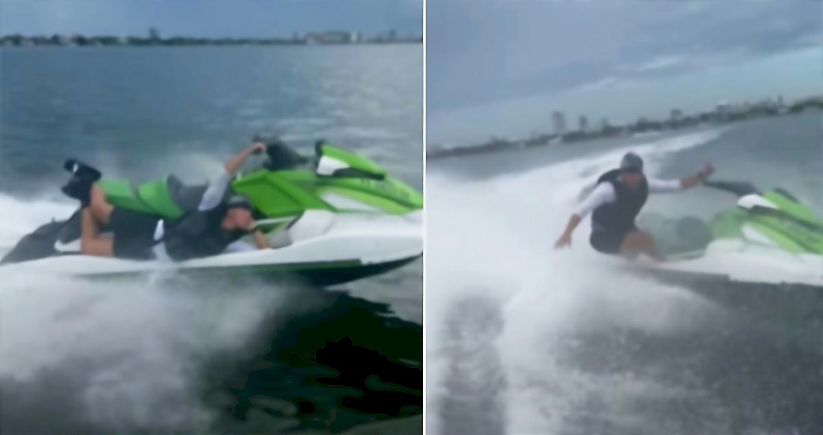 Экстремал, исполняя зрелищный трюк, упустил гидроцикл в Майами