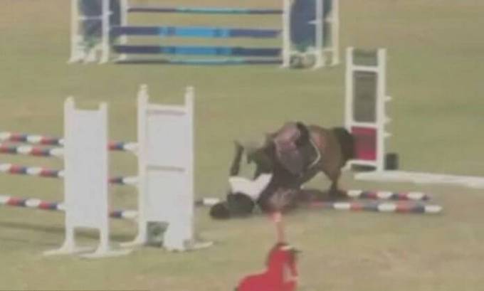 Молодая наездница совершила болезненное приземление, упав с лошади на конном соревновании в Австралии. (Видео)