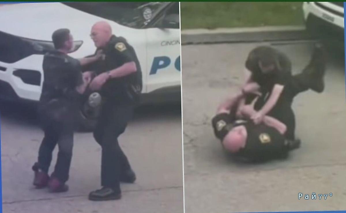 Полицейский проиграл противостояние с велосипедистом и прославился в Сети Полицейский проиграл противостояние с велосипедистом и прославился в Сети