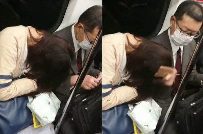 Японский пассажир при помощи смартфона разбудил соседку, нарушившую его личное пространство (Видео)