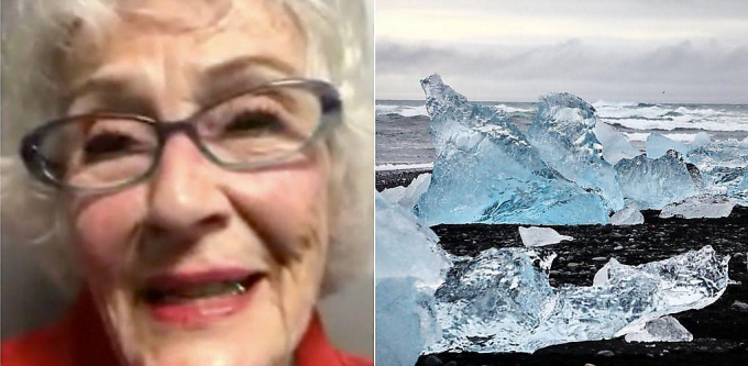 Пожилая любительница селфи отплыла на отколовшемся ледяном «троне» в Исландии