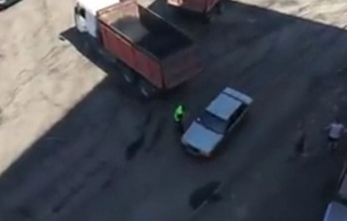 Украинская автомобилистка заставила полицейских погоняться за собой (Видео)