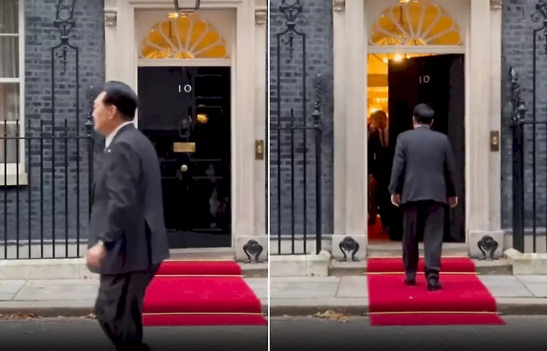 Гостеприимство по-британски: президент Кореи прошёл мимо резиденции Сунака: видео