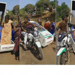 Мотоциклы скорой помощи, похожие на гробы доставляют больных из отдалённых районов в Индии