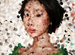 Корейская художница-иллюзионистка использует своё лицо вместо холста 2