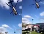 Низколетящий вертолёт разметал палаточный городок футбольных болельщиков в Пенсильвании (Видео)