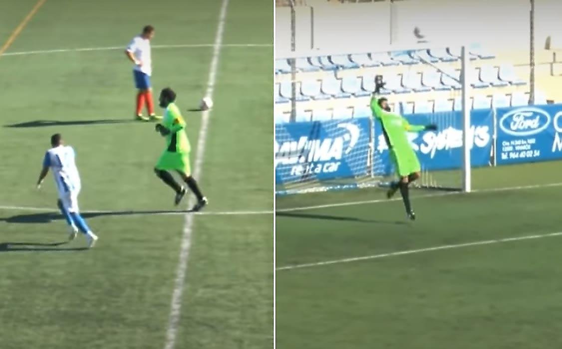 Испанский вратарь, забив мяч в ворота соперника, сразу же пропустил курьёзный гол - видео