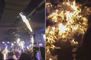 Посетители ночного клуба чуть не спалили танцпол во время празднования Нового года (Видео)