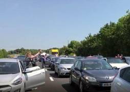 Две свиньи парализовали движение на автомагистрали в Британии. (Видео) 3