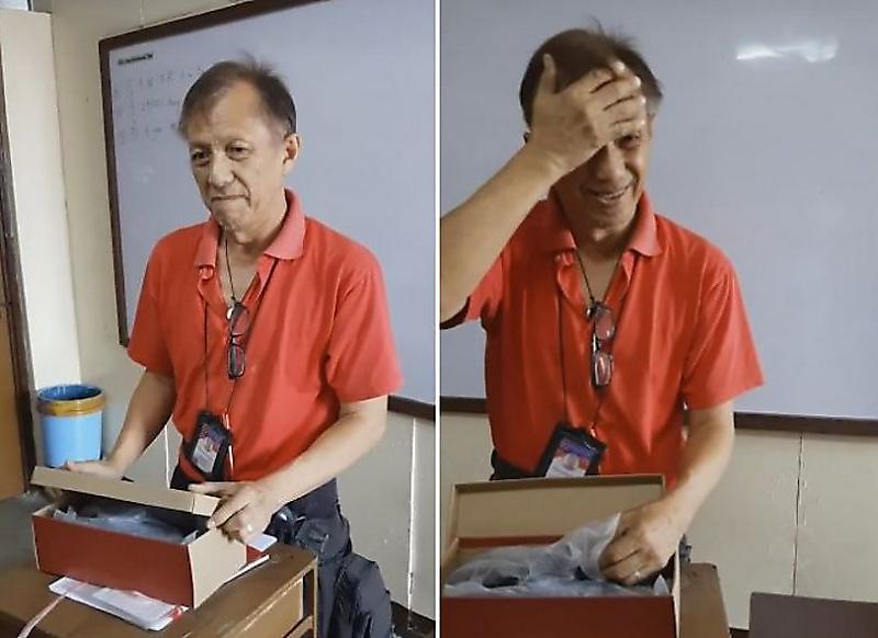 Филиппинские школьники растрогали до слёз учителя, подарив ему обувь ▶
