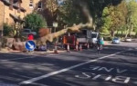 Лесоруб, чуть не погубил велосипедиста, успевшего проехать под массивным стволом дерева в Лондоне (Видео)