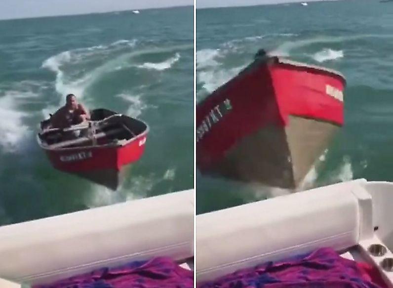 Неадекватный американец на катере протаранил яхту с туристами на борту ▶