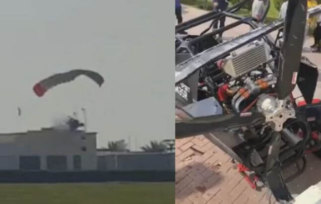 Тестовый полёт летающего автомобиля, чуть не стоил жизни испытателям (Видео)